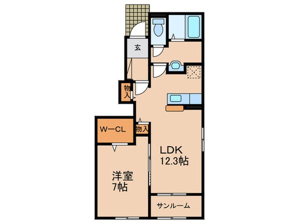 モンテピーノ池田Bの物件間取画像